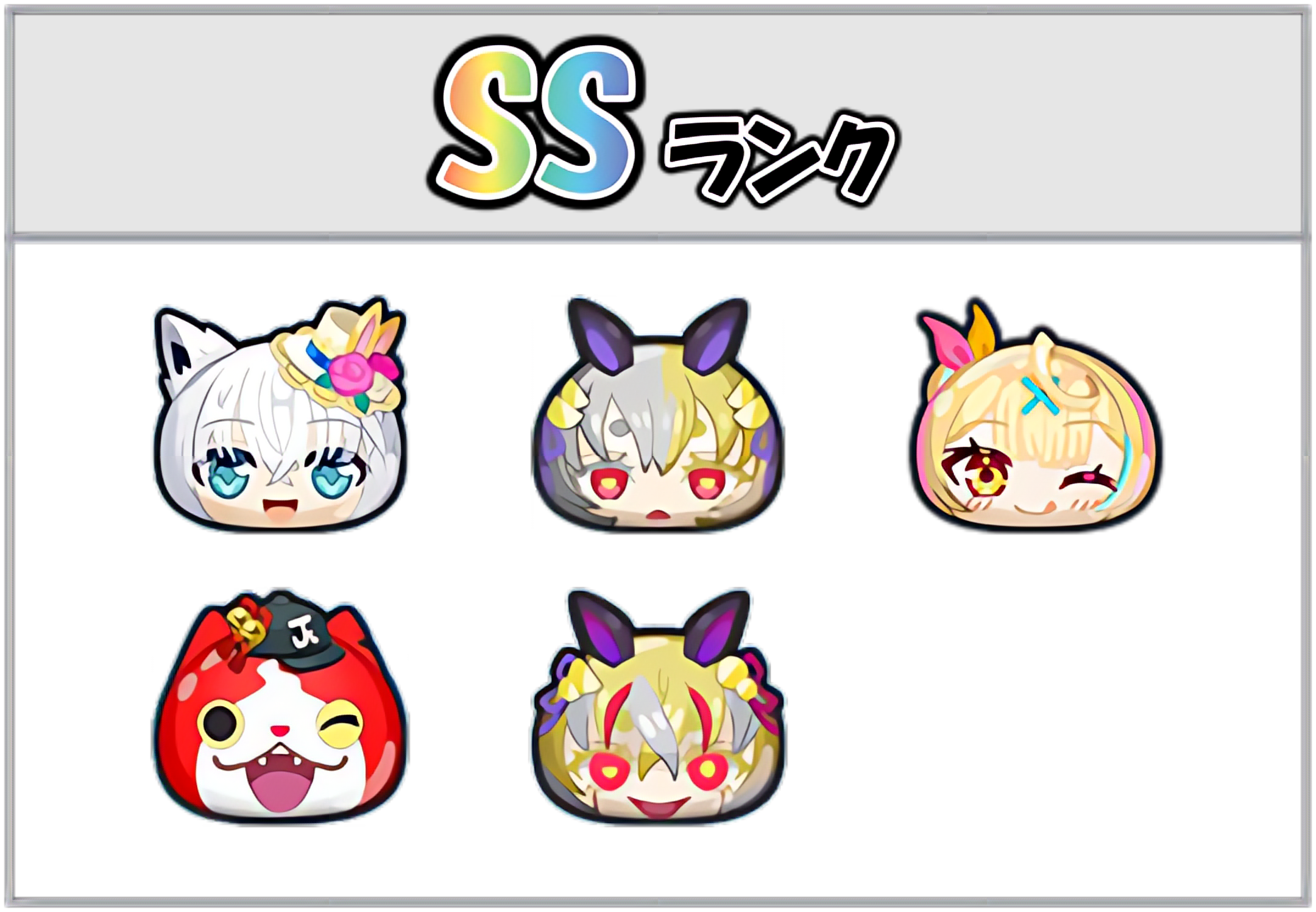 4つのでかぷに生成のSSキャラ