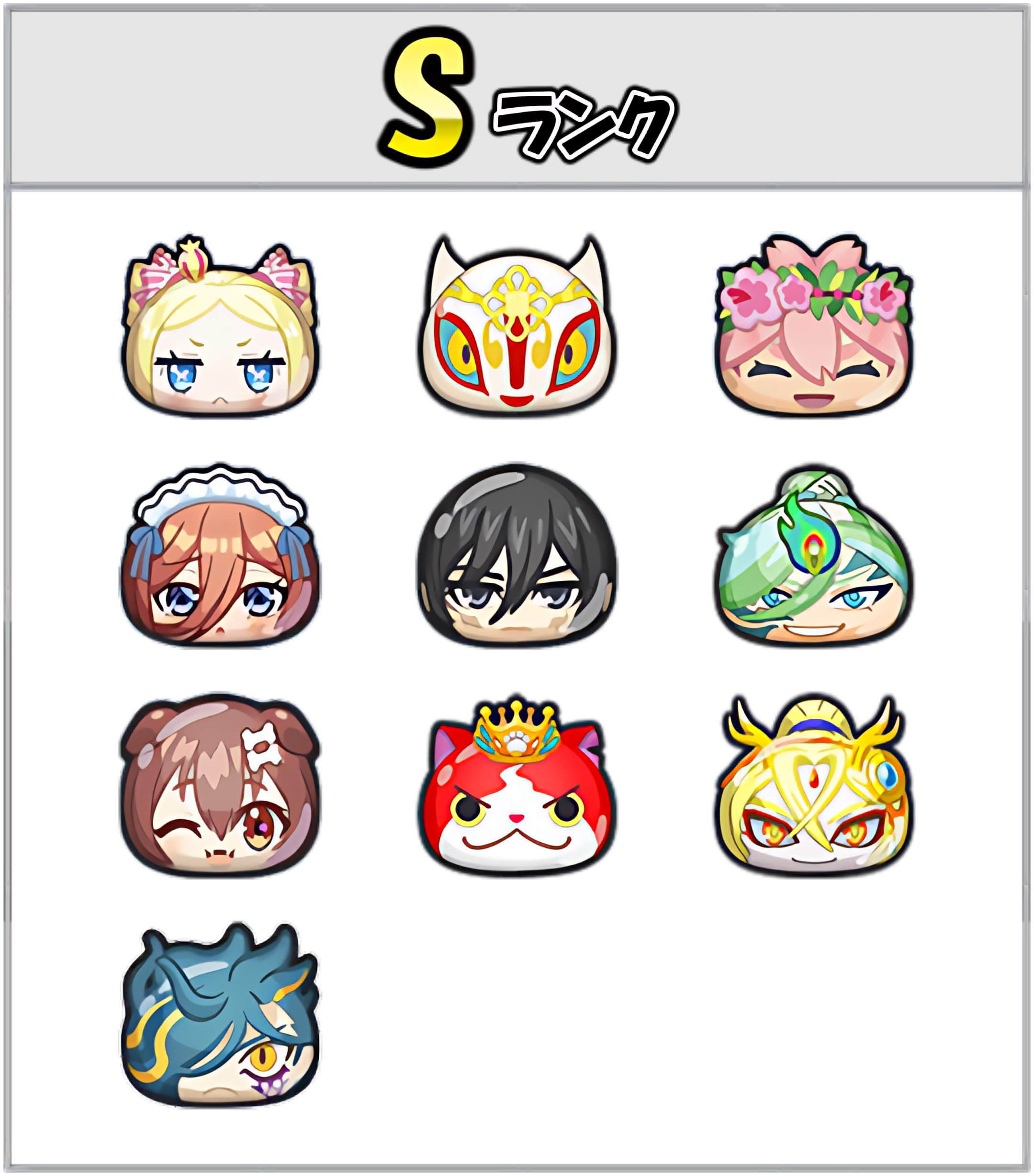 サイズアップのSキャラ