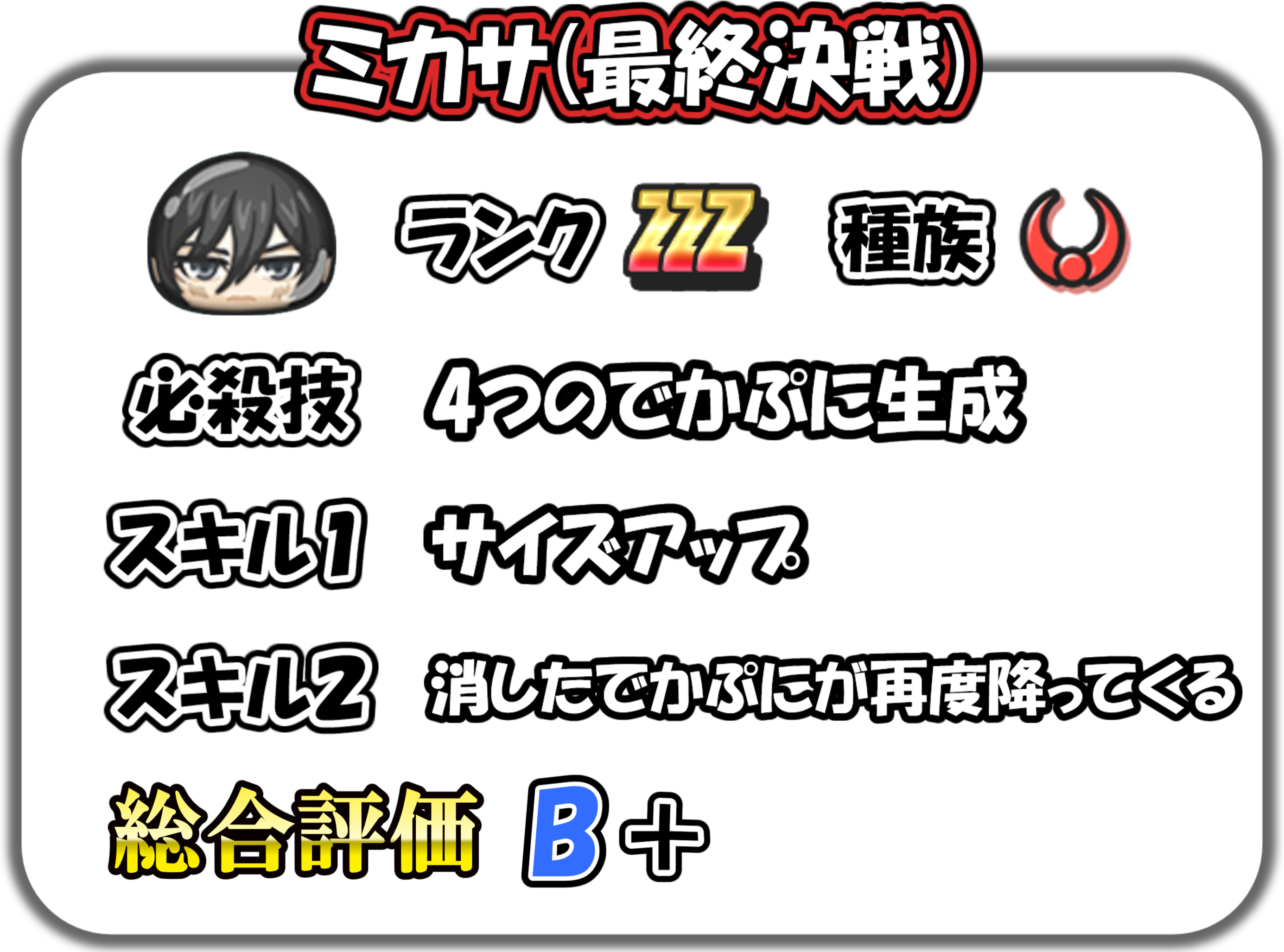 ミカサ(最終決戦)の解説