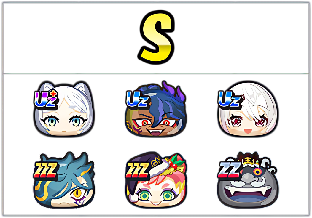 ニョロロン最強ランキングSのキャラ