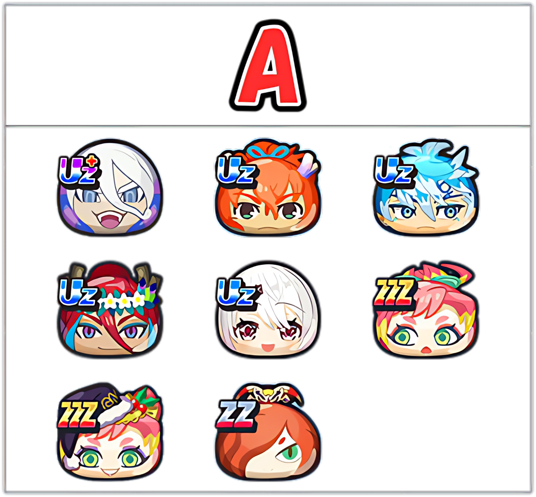 ニョロロン最強ランキングAのキャラ