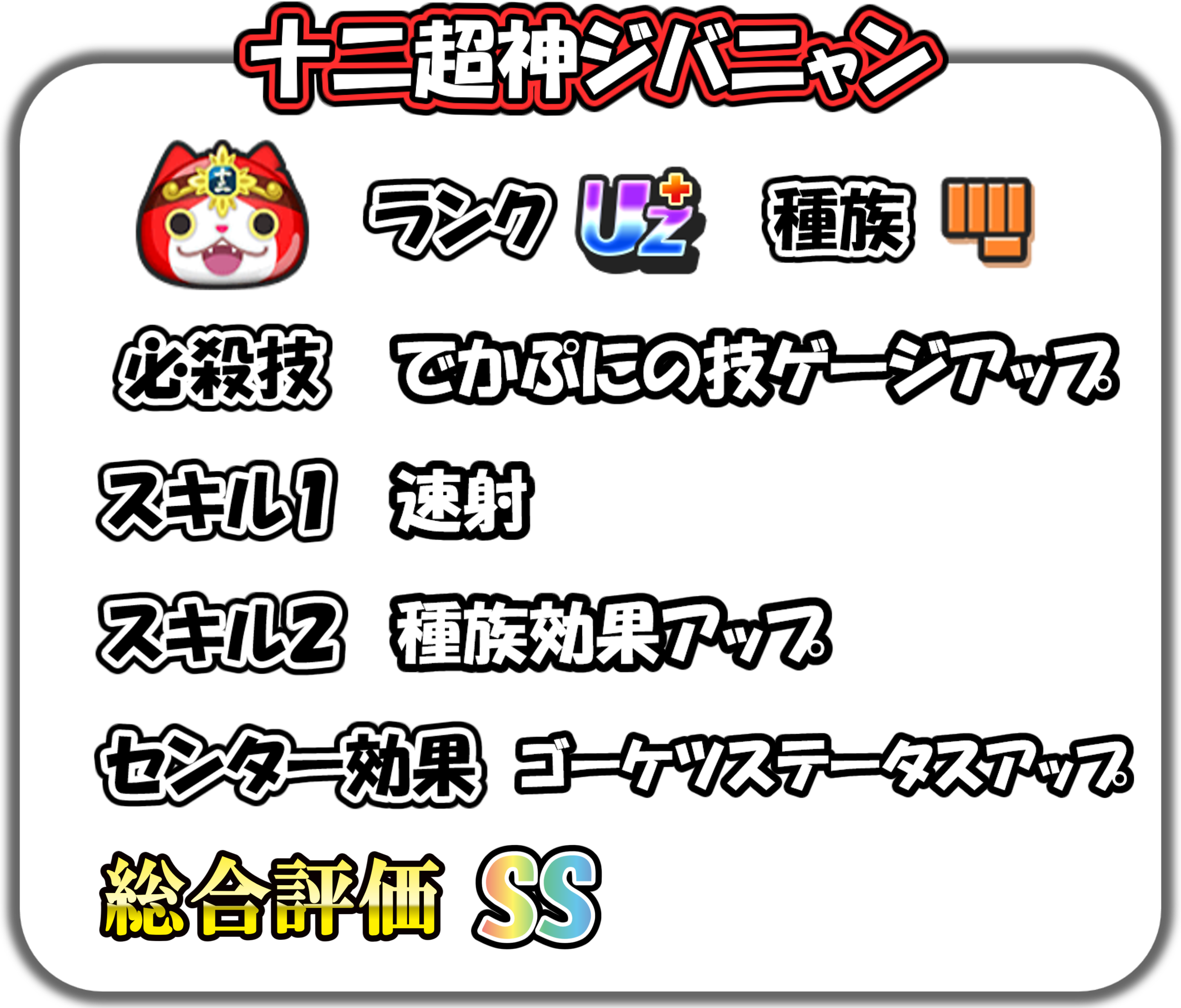 十二超神ジバニャンの解説