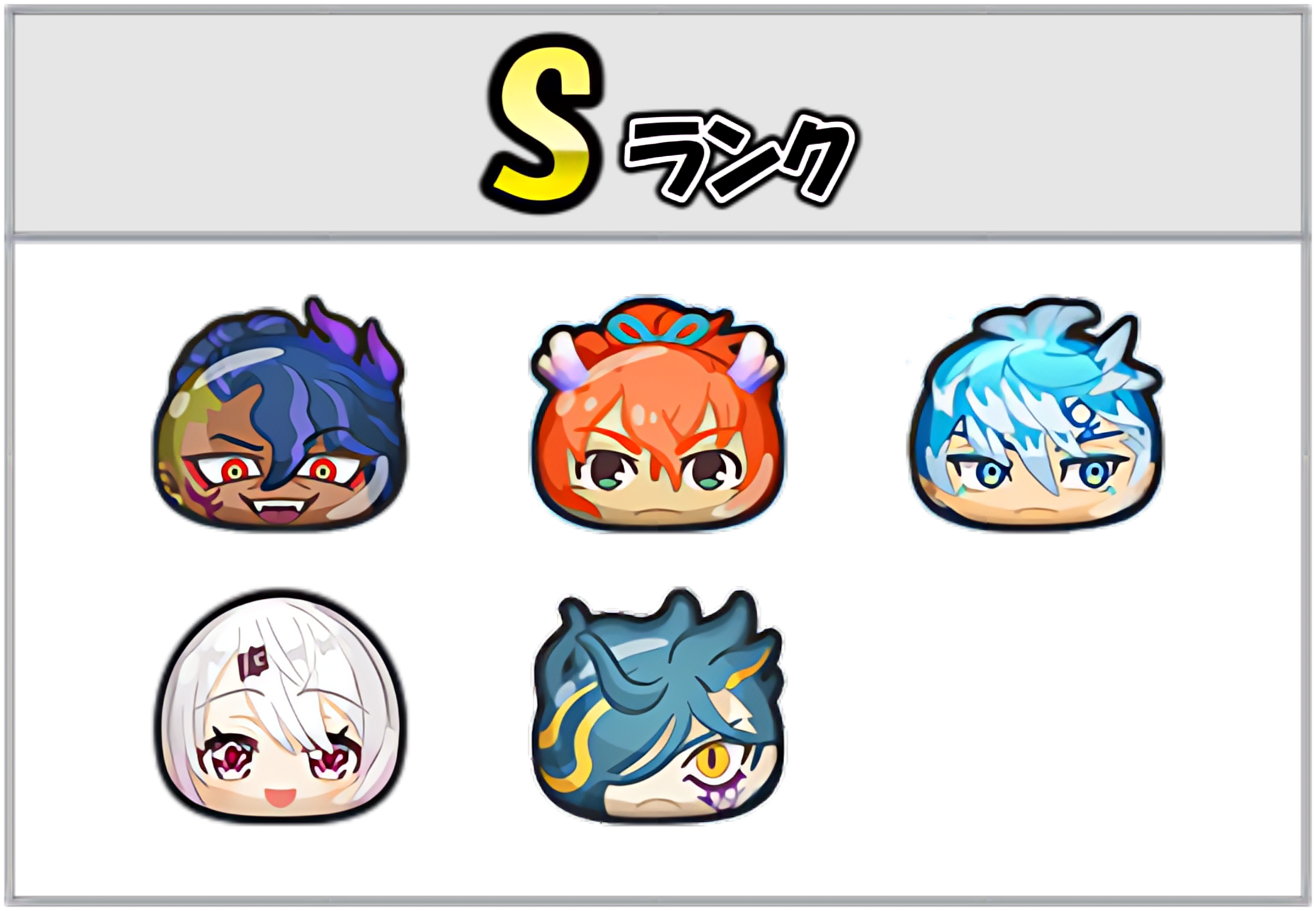 ニョロロン最強ランキングSのキャラ