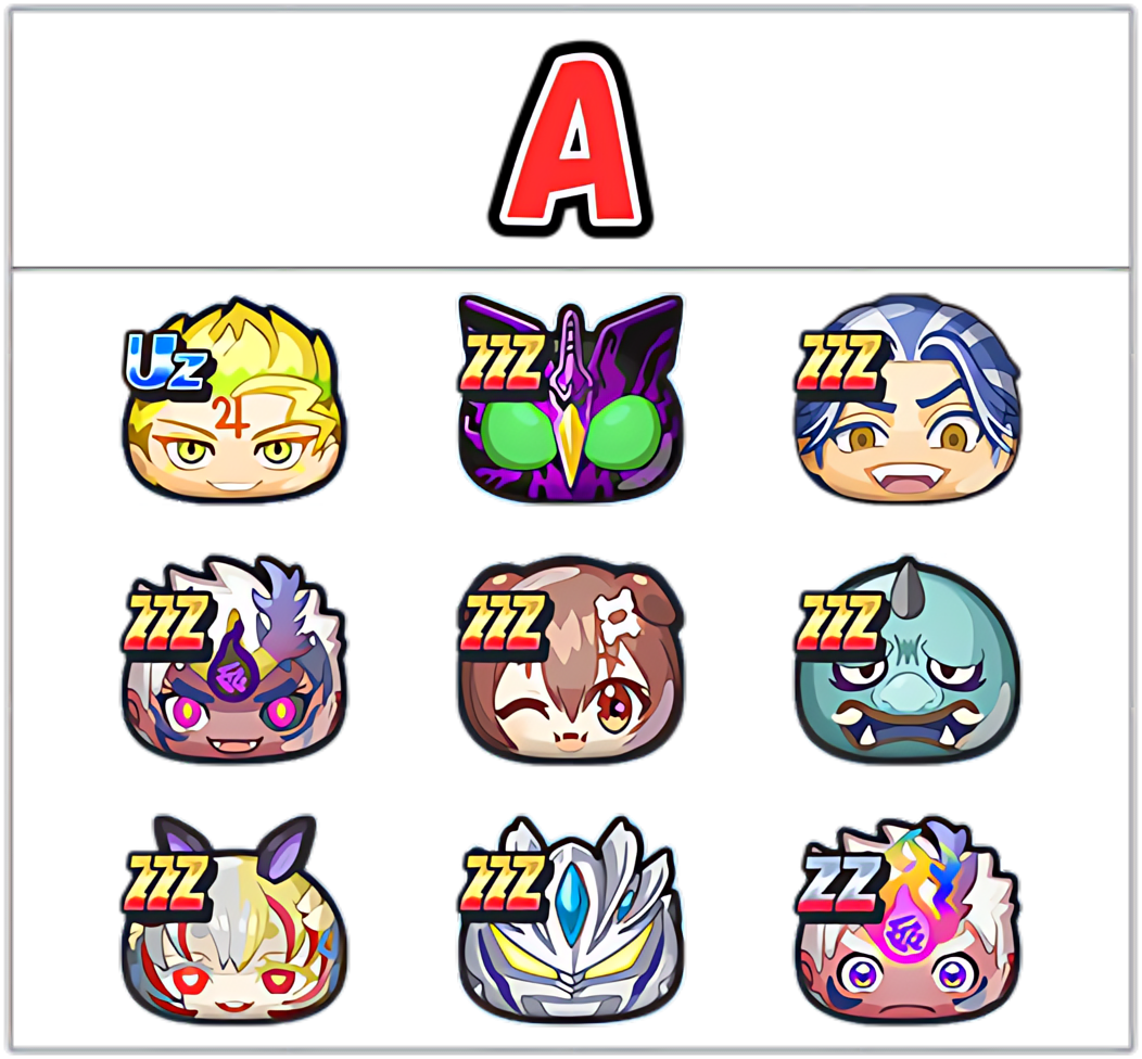 ゴーケツ最強ランキングAのキャラ