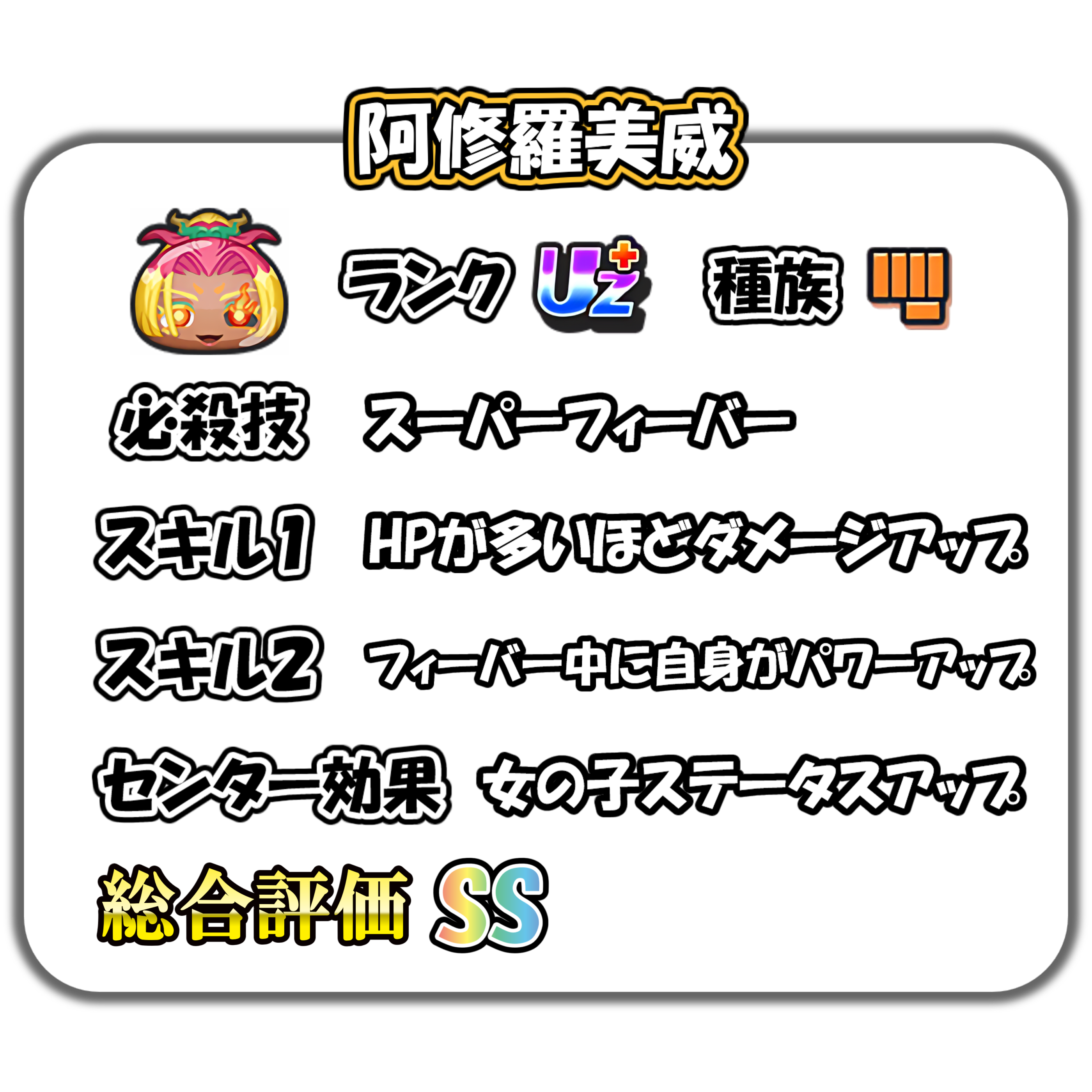 阿修羅美威の解説